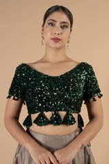 Green Sequin Blouse5164 video